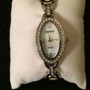 Appear Silver Tone Crystal & Stone Ladies Watch - New